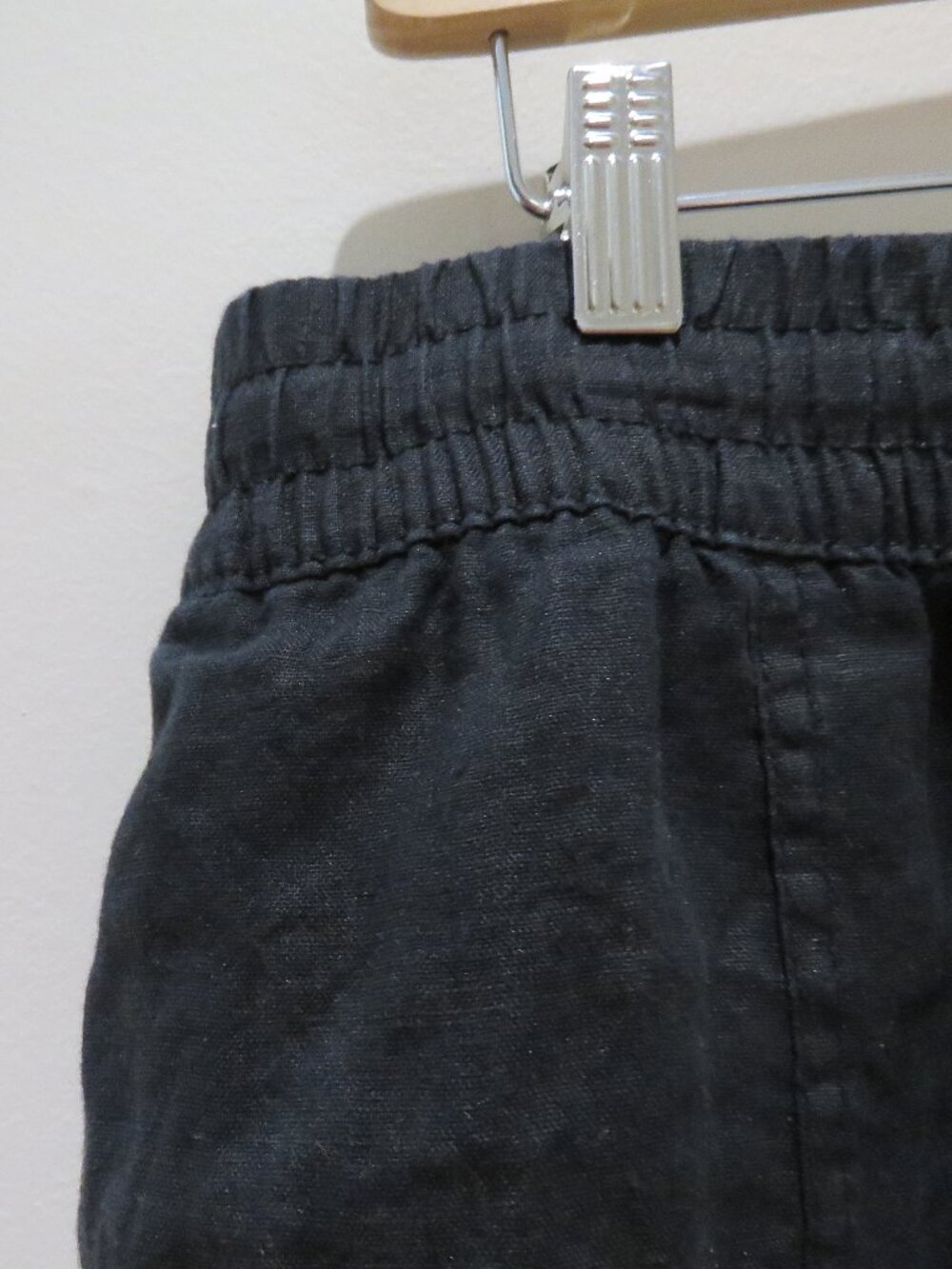 ATHLETA Retreat Linen High Rise Ankle Pant Black Large Travel Coastal Summer - Picture 6 of 12